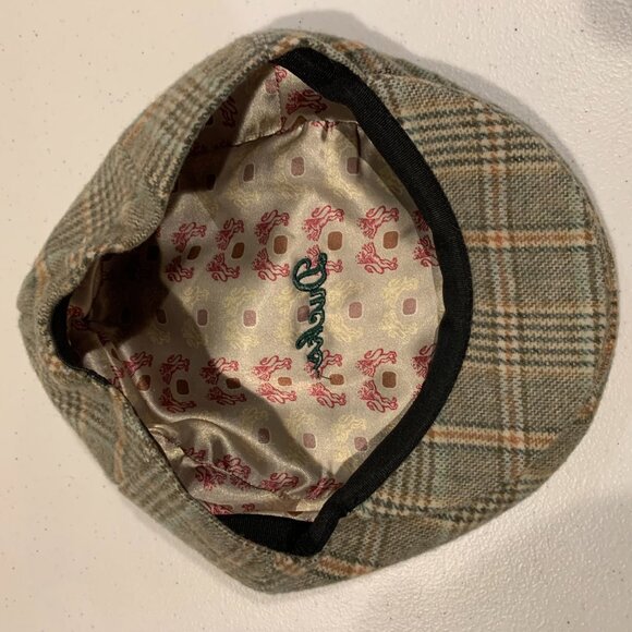 Alternative Men's Oregon Ducks Flat Cap Green Plaid Lined Visor Snaps U of O - Picture 4 of 5